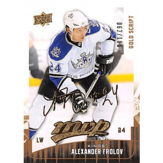 Paralelní karty - Frolov Alexander - 2009-10 MVP Gold Script No.160