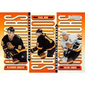 Insertní karty - Linden Trevor, Bure Pavel, Mogilny Alexander - 1996-97 Donruss Dominators No.7