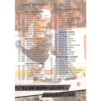 Řadové karty - Checklist - 1993-94 Ultra No.249