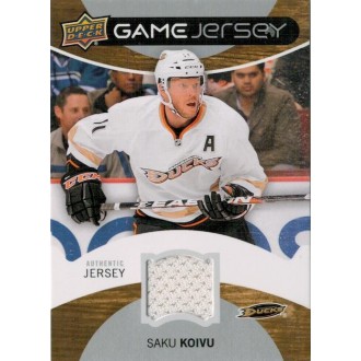 Jersey karty - Koivu Saku - 2012-13 Upper Deck Game Jerseys No.GJ-SK