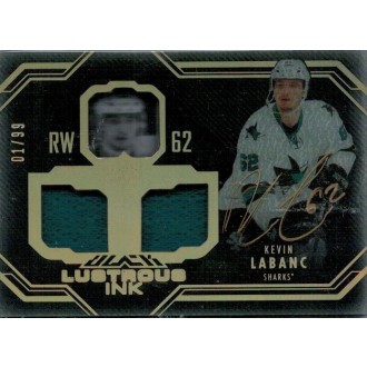 Podepsané karty - Labanc Kevin - 2016-17 UD Black Lustrous INK Gold Spectrum Relics No.LI-KL