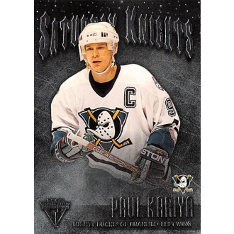 Insertní karty - Kariya Paul - 2001-02 Titanium Saturday Knights No.1