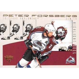 Insertní karty - Forsberg Peter - 2003-04 Titanium Highlight Reels No.3