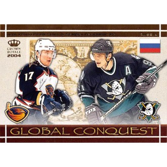 Insertní karty - Kovalchuk Ilya, Fedorov Sergei - 2003-04 Crown Royale Global Conquest No.6