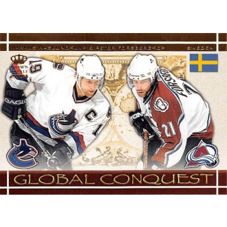 Insertní karty - Naslund Markus, Forsberg Peter - 2003-04 Crown Royale Global Conquest No.8