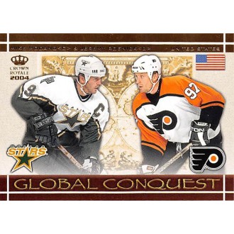 Insertní karty - Modano Mike, Roenick Jeremy - 2003-04 Crown Royale Global Conquest No.10