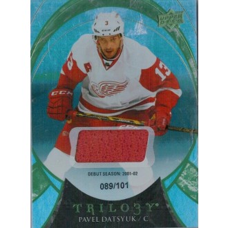 Jersey karty - Datsyuk Pavel - 2015-16 Trilogy Rainbow Green No.32