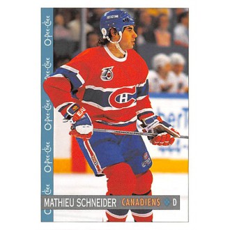Řadové karty - Schneider Mathieu - 1992-93 O-Pee-Chee No.166