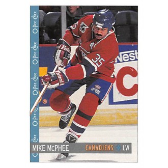 Řadové karty - McPhee Mike - 1992-93 O-Pee-Chee No.199