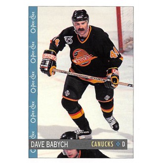 Řadové karty - Babych Dave - 1992-93 O-Pee-Chee No.213