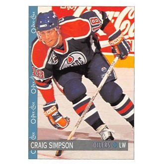 Řadové karty - Simpson Craig - 1992-93 O-Pee-Chee No.225