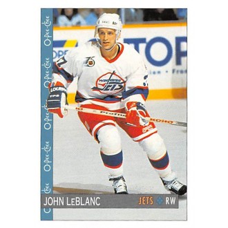 Řadové karty - LeBlanc John - 1992-93 O-Pee-Chee No.287