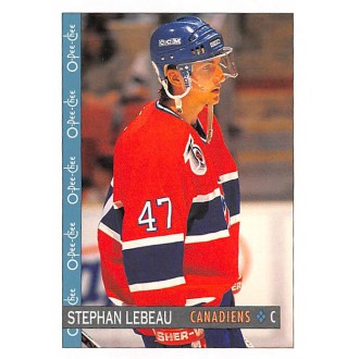 Řadové karty - Lebeau Stephan - 1992-93 O-Pee-Chee No.293