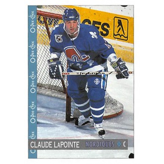 Řadové karty - Lapointe Claude - 1992-93 O-Pee-Chee No.320