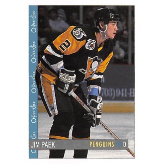 Řadové karty - Paek Jim - 1992-93 O-Pee-Chee No.328