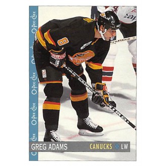 Řadové karty - Adams Greg - 1992-93 O-Pee-Chee No.365