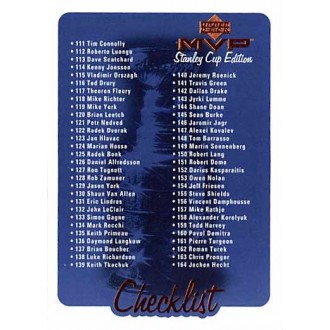 Řadové karty - Checklist 111-220 - 1999-00 MVP Stanley Cup No.220