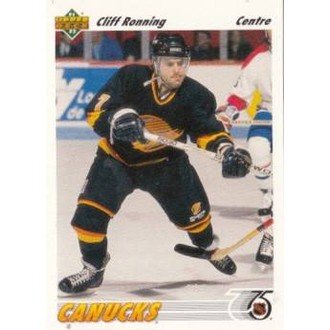 Řadové karty - Ronning Cliff - 1991-92 Upper Deck French No.208