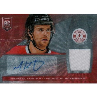 Jersey karty - Kostka Michael - 2013-14 Totally Certified Rookie Autograph Jerseys Platinum Red No.221