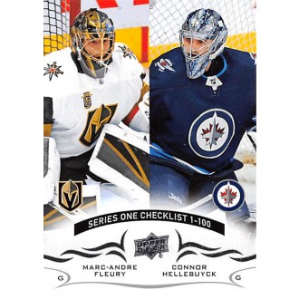 Řadové karty - Fleury Marc-Andre, Hellebuyck Connor - 2018-19 Upper Deck No.199