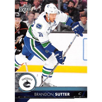 Řadové karty - Sutter Brandon - 2017-18 Upper Deck No.179