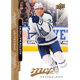 Řadové karty - Matthews Auston - 2018-19 MVP No.100