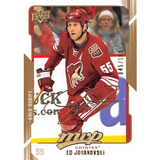 Paralelní karty - Jovanovski Ed - 2008-09 MVP Gold Script No.224