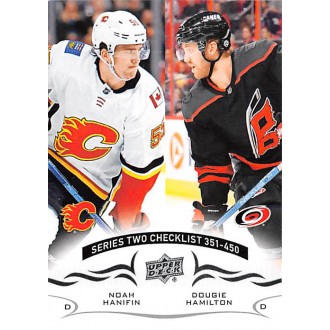 Řadové karty - Hanifin Noah, Hamilton Dougie - 2018-19 Upper Deck No.450