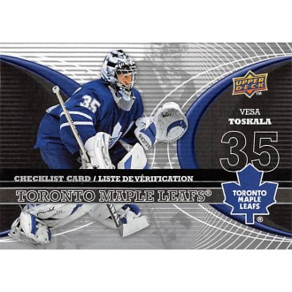 Insertní karty - Toskala Vesa - 2008-09 McDonalds Upper Deck Canadian Goalie Checklist No.CL-TOR