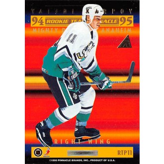 Insertní karty - Lindros Brett, Karpov Valeri - 1994-95 Pinnacle Rookie Team Pinnacle No.11