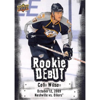 Insertní karty - Wilson Colin - 2009-10 Upper Deck Rookie Debuts No.RD8