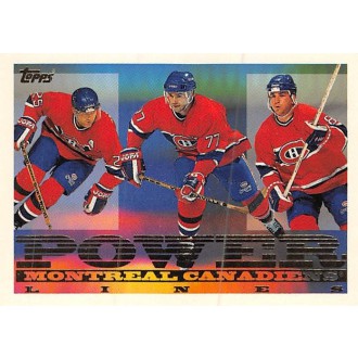 Insertní karty - Damphousse Vincent, Turgeon Pierre, Recchi Mark - 1995-96 Topps Power Lines No.9PL