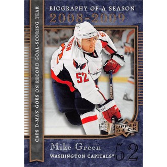 Insertní karty - Green Mike - 2008-09 Upper Deck Biography of a Season No.BS26