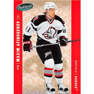 Řadové karty - Afinogenov Maxim - 2005-06 Parkhurst No.51