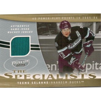 Jersey karty - Selanne Teemu - 2006-07 Power Play Specialists Jerseys No.S-TS