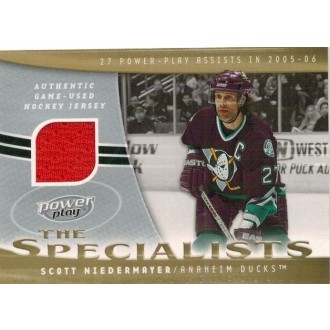 Jersey karty - Niedermayer Scott - 2006-07 Power Play Specialists Jerseys No.S-SN