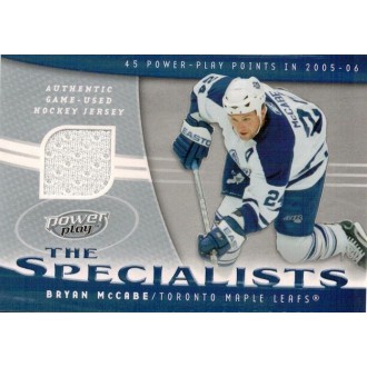 Jersey karty - McCabe Bryan - 2006-07 Power Play Specialists Jerseys No.S-BM