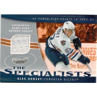 Jersey karty - Hemský Aleš - 2006-07 Power Play Specialists Jerseys No.S-AH