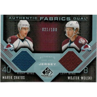 Jersey karty - Svatoš Marek, Wolski Wojtek - 2007-08 SP Game Used Authentic Fabrics Duals No.AF2-SW