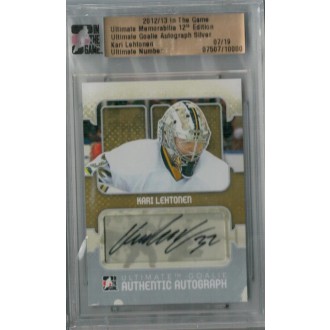 Podepsané karty - Lehtonen Kari - 2012-13 ITG Ultimate Memorabilia Goalie Autographs No.10