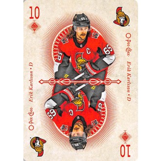 Insertní karty - Karlsson Erik - 2018-19 O-Pee-Chee Playing Cards No.10 A1