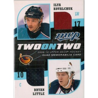 Jersey karty - Kovalchuk Ilya, Little Bryan, St.Louis Martin, Stamkos Steven - 2009-10 MVP Two on Two Jerseys No.J-SKLS