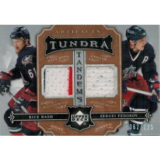 Jersey karty - Nash Rick, Fedorov Sergei - 2007-08 Artifacts Tundra Tandems No.TT-NF