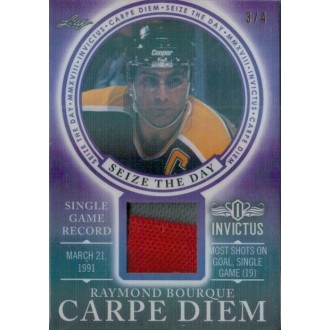 Jersey karty - Bourque Ray - 2017-18 Leaf Invictus Carpe Diem Seize The Day Relics Purple No.CD19