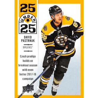 Insertní karty - Pastrňák David - 2018-19 Upper Deck 25 Under 25 No.U25-9