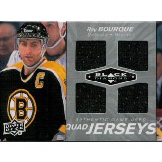 Jersey karty - Bourque Ray - 2010-11 Black Diamond Jerseys Quad No.QJ-RB