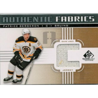 Jersey karty - Bergeron Patrice - 2011-12 SP Game Used Authentic Fabrics No.AF-PB