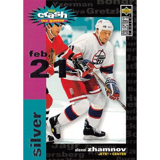 Insertní karty - Zhamnov Alexei - 1995-96 Collectors Choice Crash the Game Silver (Feb.21) No.C8.3