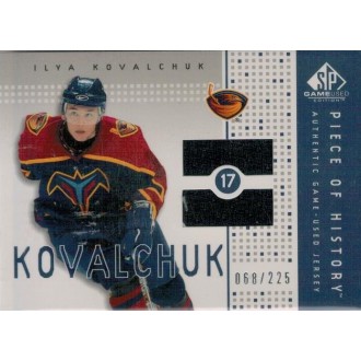 Jersey karty - Kovalchuk Ilya - 2002-03 SP Game Used Piece of History No.PH-KK