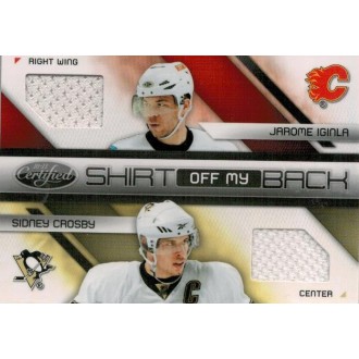 Jersey karty - Iginla Jarome, Crosby Sidney - 2010-11 Certified Shirt Off My Back Combos No.IC